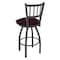 Holland Bar Stool Co 30" Swivel Bar Stool, Pewter Finish, Canter Bordeaux Seat 81030PW005 - alternate 2